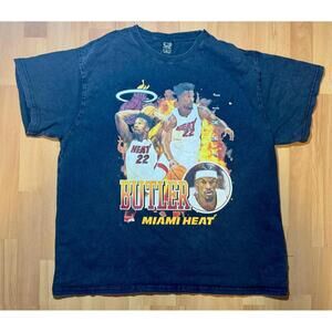 Miami Heat Butler Shirt Mens Xl Black Ultra Game Basketball Graphic Tee